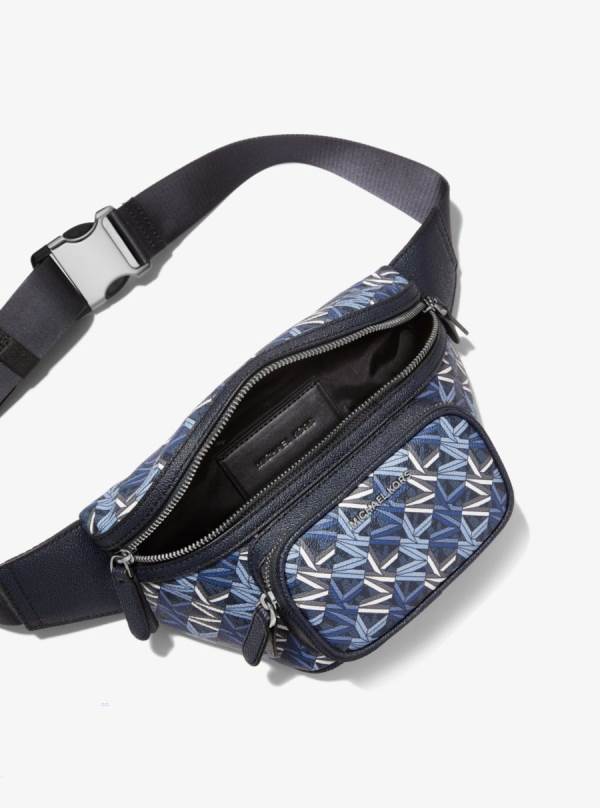 Panske Taška Na Opasok Michael Kors Hudson Graphic Logo Sling Pack Indigo - Tasky Michael Kors Slevy | WMCVF-4318